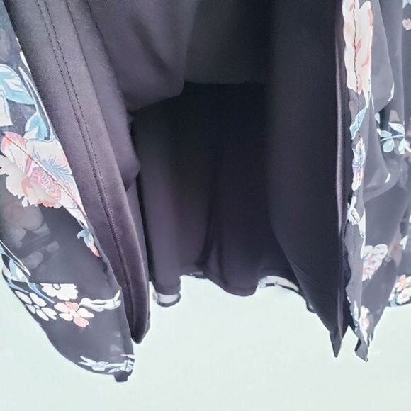 Torrid Black Floral Chiffron Skater Dress - Picture 7 of 7